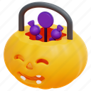 trick, or, treat, halloween, party, candy, sweet, pumpkin, spooky, 3d 