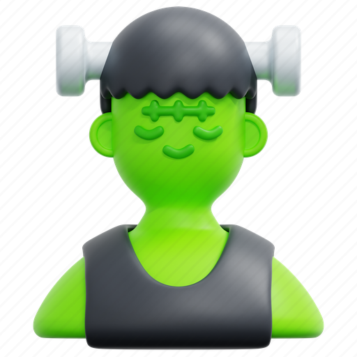 Frankenstein, halloween, costume, scary, zombie, avatar, user 3D illustration - Download on Iconfinder