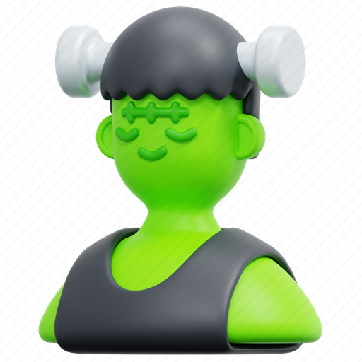 Frankenstein, halloween, costume, scary, zombie, user, avatar 3D illustration - Download on Iconfinder