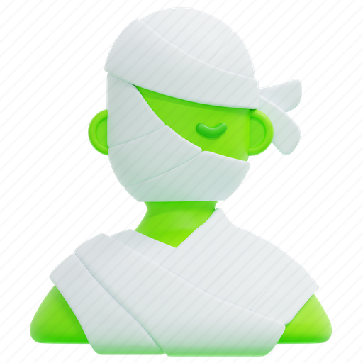 Mummy, avatar, dead, ghost, halloween, scary, spooky 3D illustration - Download on Iconfinder