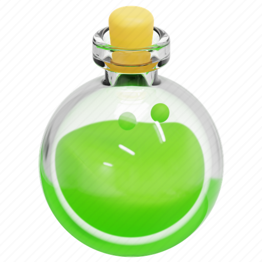 Poison, flask, venom, toxic, dead, halloween, test 3D illustration - Download on Iconfinder