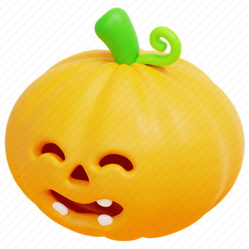 Pumpkin, halloween, fear, horror, spooky, scary, terror 3D illustration - Download on Iconfinder