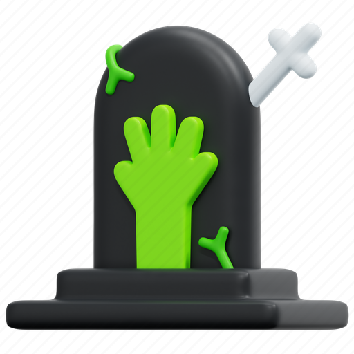 Zombie, graveyard, halloween, hand, horror, spooky, scary 3D illustration - Download on Iconfinder