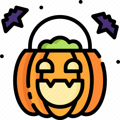 Halloween, pumpkin, basket, candy icon - Download on Iconfinder