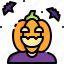 halloween, pumpkin, head, costume 