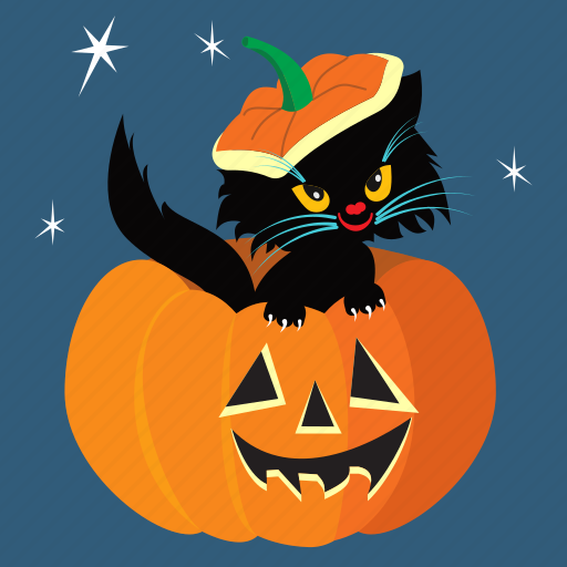 Cat, halloween, holiday, horror, pumpkin, scary, spooky icon - Download on Iconfinder