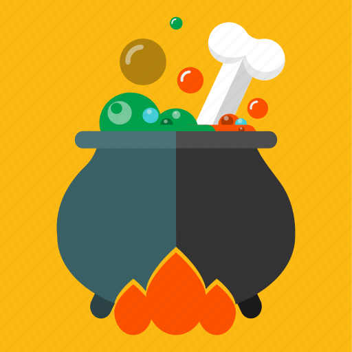 Bone, cauldron, death, halloween, october, poison, potion icon - Download on Iconfinder