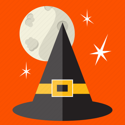 Halloween, hat, holiday, moon, scary, spooky, witch icon - Download on Iconfinder