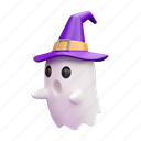 ghost, witch, hat, halloween 