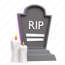 tombstone, graveyard, gravestone, rip, candle 