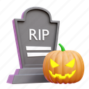 tombstone, graveyard, gravestone, rip, pumpkin 