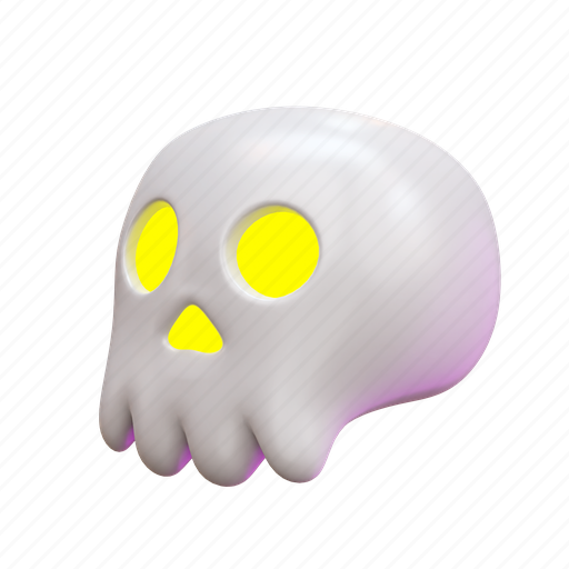 Skull, spooky, horror, halloween 3D illustration - Download on Iconfinder
