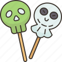 ghost, lollipops, stick, candy, confectionery