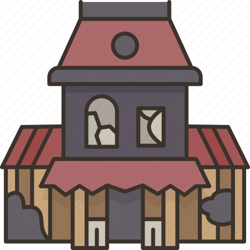 Haunted, house, abandoned, mansion, destroyed icon - Download on Iconfinder