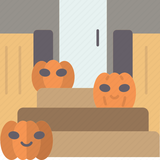 Pumpkin, lantern, doorstep, welcome, decoration icon - Download on Iconfinder