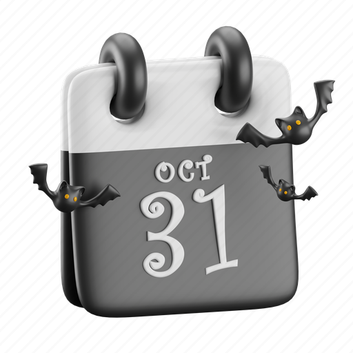 Calendar, halloween 3D illustration - Download on Iconfinder