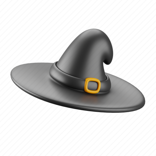 Hat, witch 3D illustration - Download on Iconfinder