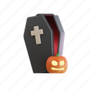 coffin, halloween, pumpkin, skull, ghost 