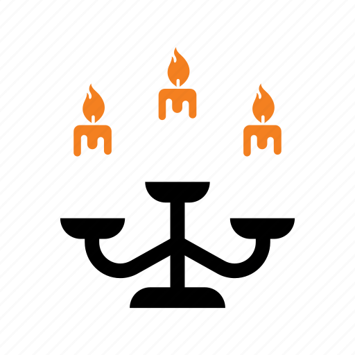 Candelier, candle, candles, fire, halloween, holiday, light icon - Download on Iconfinder