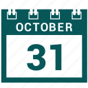 calendar, halloween, oct, october, pumpkin 
