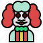 clown, evil, joker, halloween, avatar 
