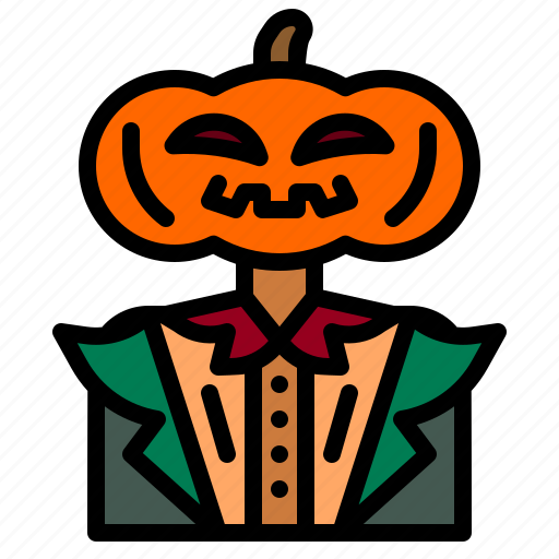 Pumpkin, monster, ghost, halloween, avatar icon - Download on Iconfinder