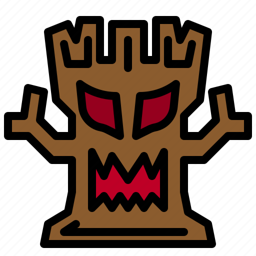 Tree, monster, ghost, halloween, avatar icon - Download on Iconfinder