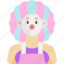 clown, halloween, avatar, character, people, costume, party, female, woman 