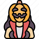 jack o lantern, pumpkin, halloween, avatar, character, people, costume, party, female