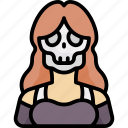 skeleton, halloween, avatar, character, people, costume, party, female, woman