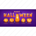 halloween, banner, background, pumpkin, label, monster