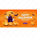 halloween, banner, horror, spooky, pumpkin