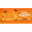 halloween, banner, spooky, pumpkin, horror