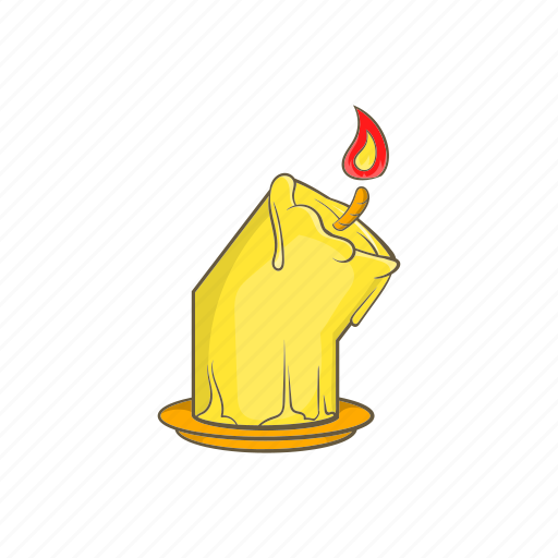 Burning, candle, cartoon, decoration, halloween, illuminated icon - Download on Iconfinder