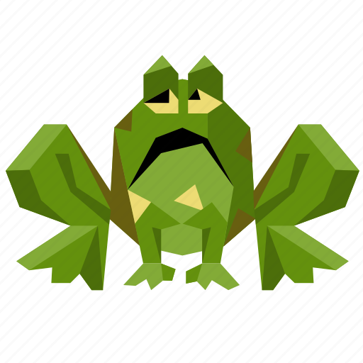 Animal, character, frog, halloween, low-poly, sad icon - Download on Iconfinder
