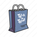bag, halloween, trick or treat, trick or treat bag