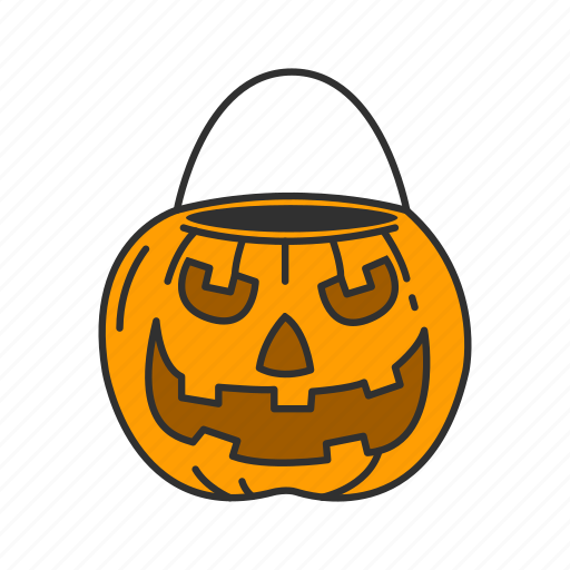 Halloween, pumpkin, pumpkin basket, trick or treat icon - Download on Iconfinder