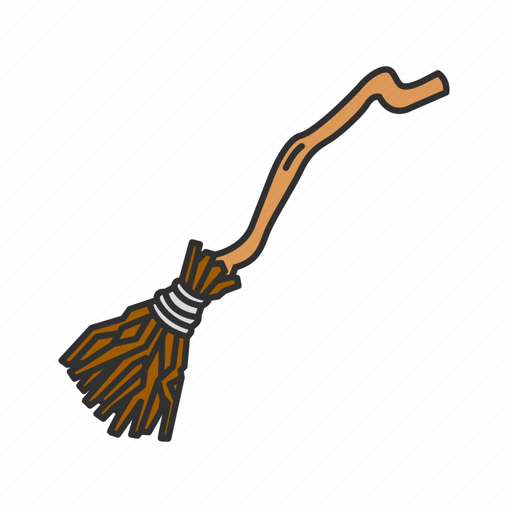 Black magic, broomstick, witch, witch's broom icon - Download on Iconfinder