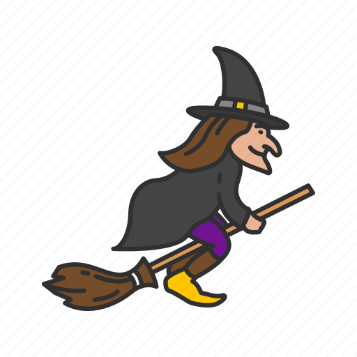 Black magic, broomstick, enchantress, magician, witch icon - Download on Iconfinder