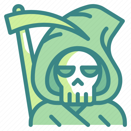 Character, grim, halloween, reaper, scythe, skeleton, skull icon - Download on Iconfinder