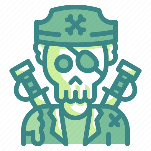 Ghost, halloween, horror, pirate, scary, skeleton, weapon icon - Download on Iconfinder
