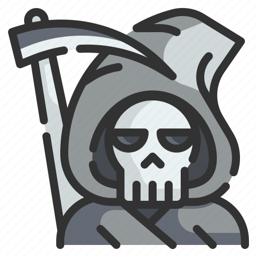 Character, grim, halloween, reaper, scythe, skeleton, skull icon - Download on Iconfinder
