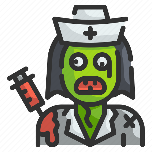 Character, costume, ghost, halloween, horror, nurse, zombie icon - Download on Iconfinder