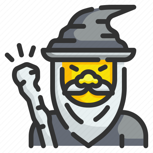 Character, halloween, magic, necromancer, sorcerer, witchcraft, wizard icon - Download on Iconfinder
