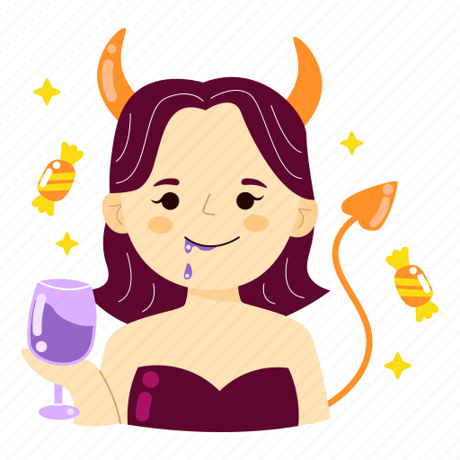 Demon, devil, evil, woman, halloween, halloween party, costume party icon - Download on Iconfinder