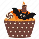 halloween, bat, cupcake, food, spooky, scary, sweet, dessert, cake