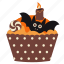 halloween, bat, cupcake, food, spooky, scary, sweet, dessert, cake 