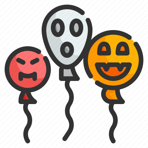 Balloon, decoration, scary, party, halloween icon - Download on Iconfinder