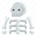 skeleton, skull, bones, death, horror 