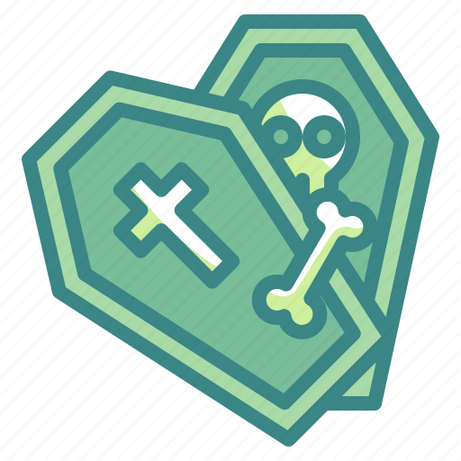 Coffin, death, grave, horror, cross icon - Download on Iconfinder